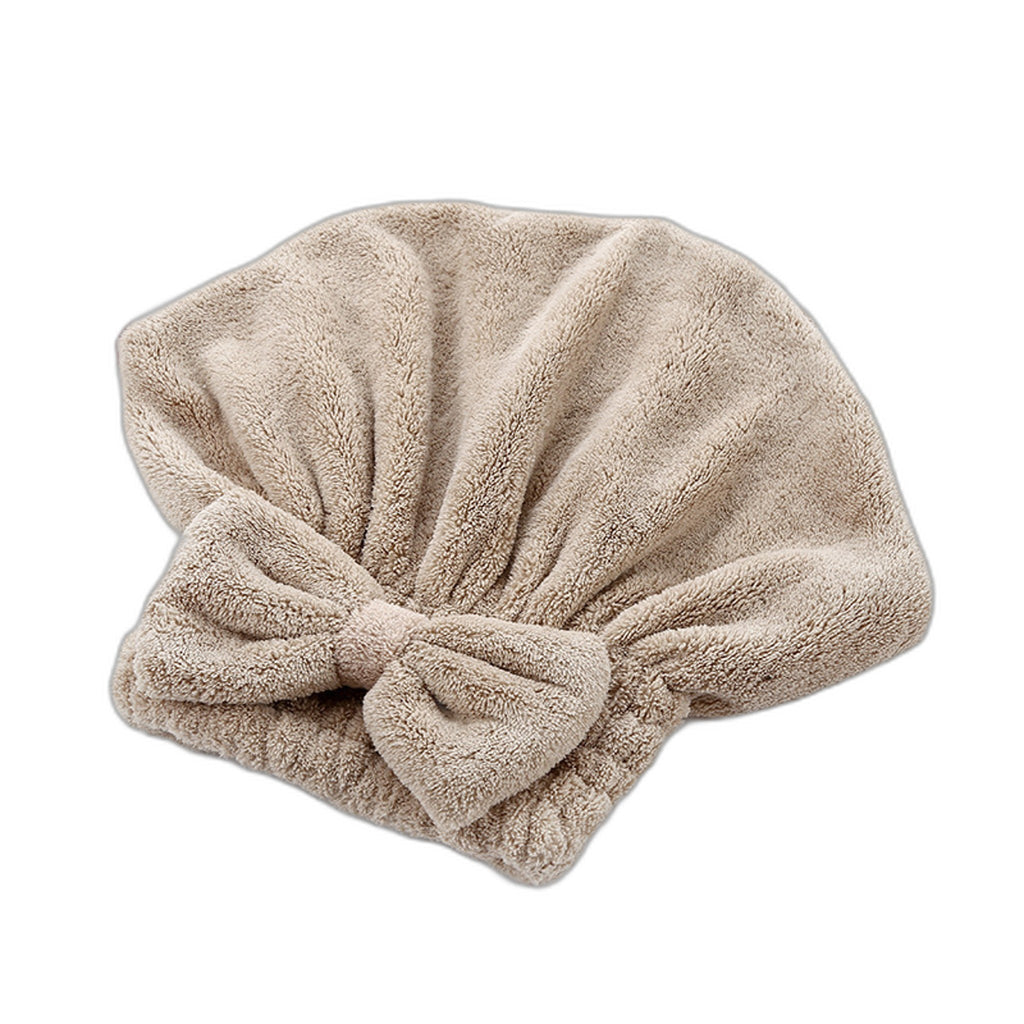 Coral Fleece Bath and Dry Hair Cap for Women