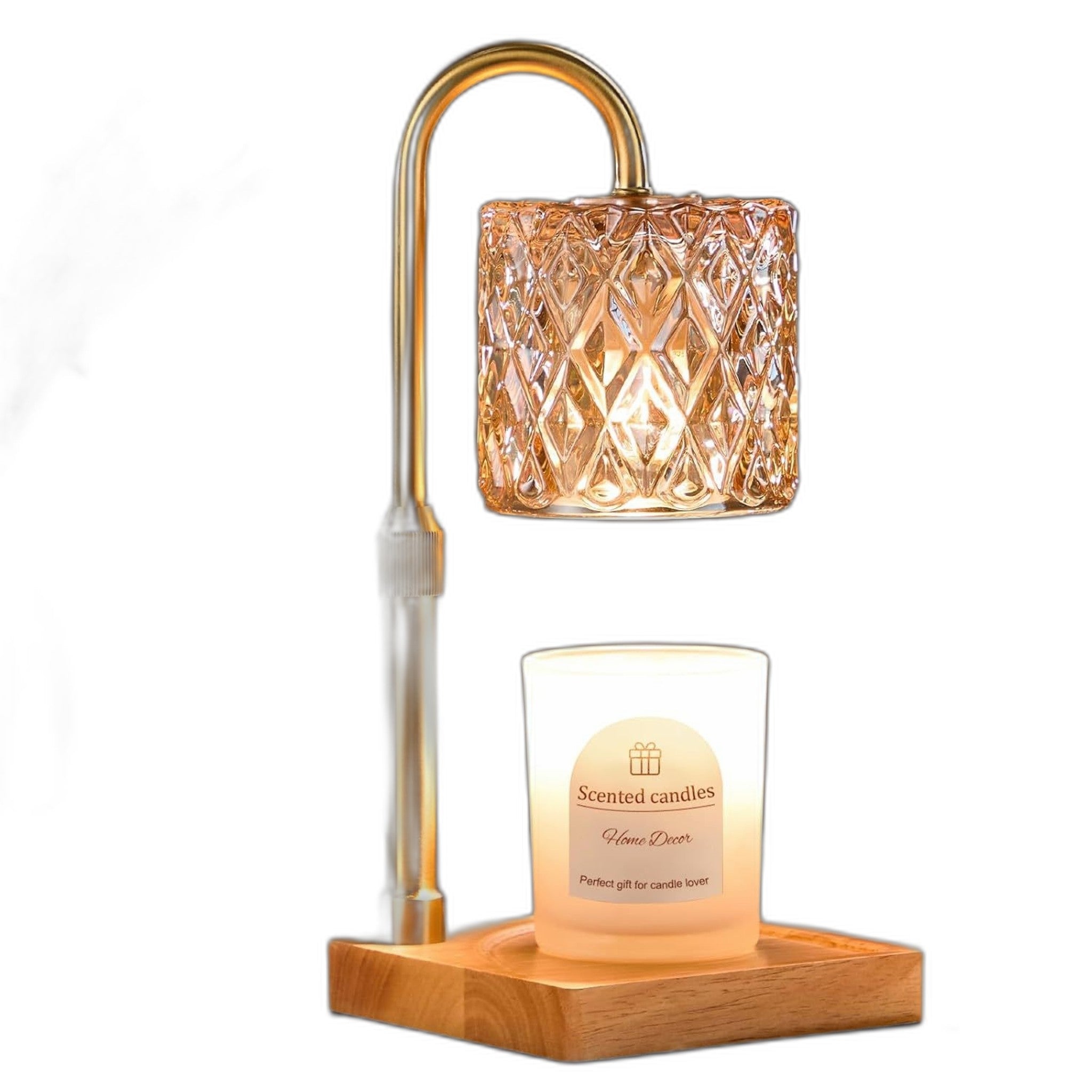 Glass Flameless Aromatherapy Wax Warmer with Candles