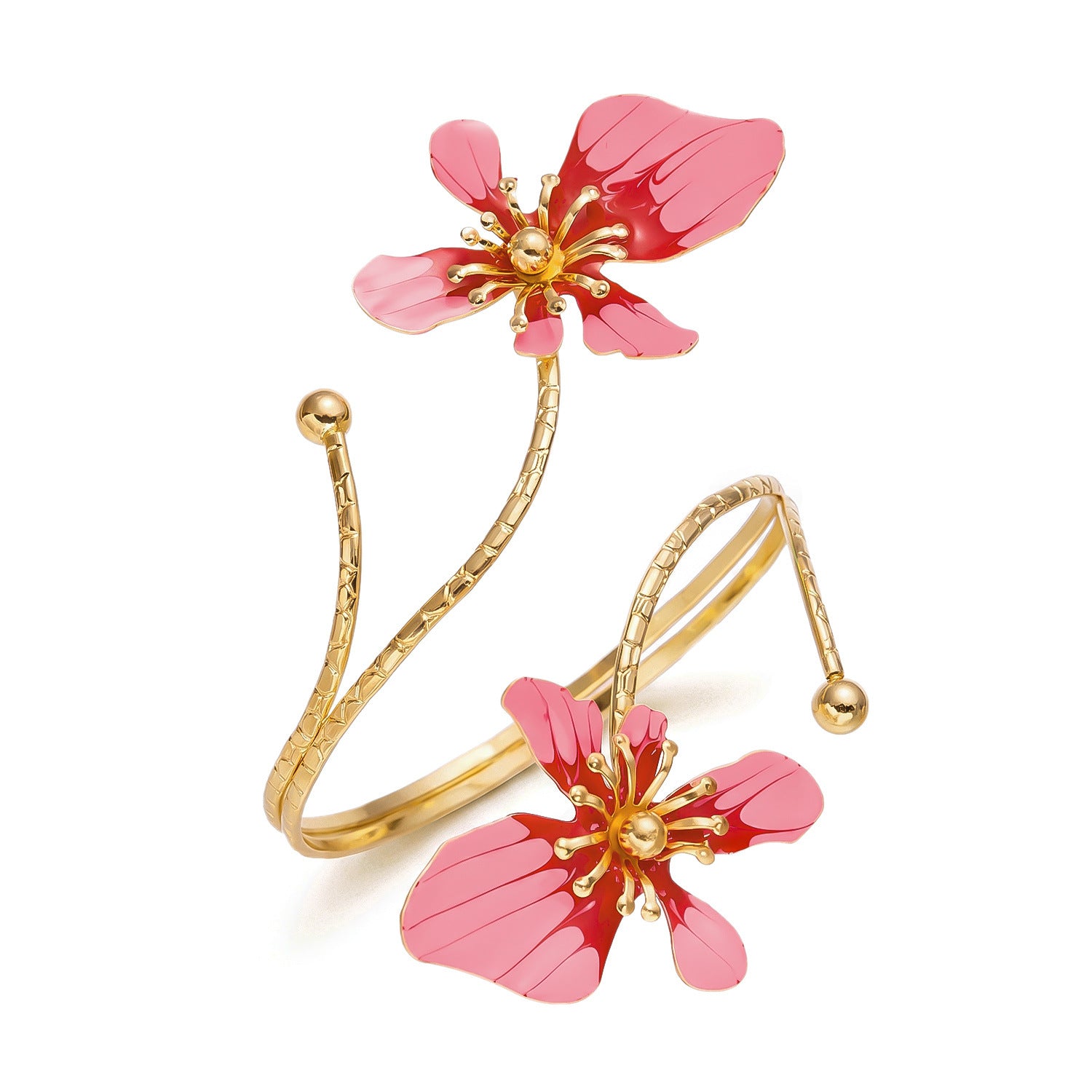 Exaggerated Hollow-out Metal Flower Anklet for Stylish Appeal