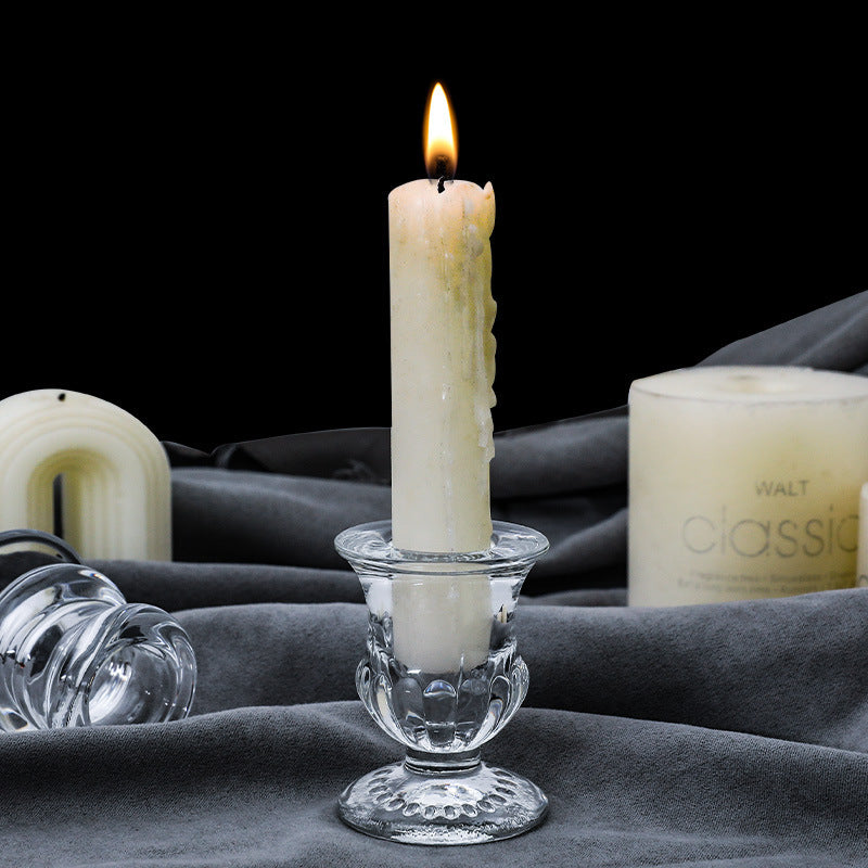European-style Minimalist Glass Coffee Candle Holder