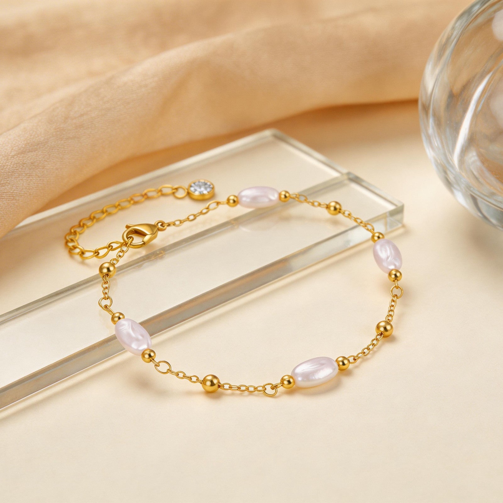 Chic Pearl Chain Anklet for Women - Elegant Accessory