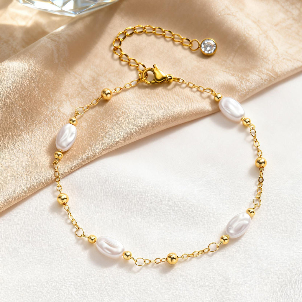 Chic Pearl Chain Anklet for Women - Elegant Accessory
