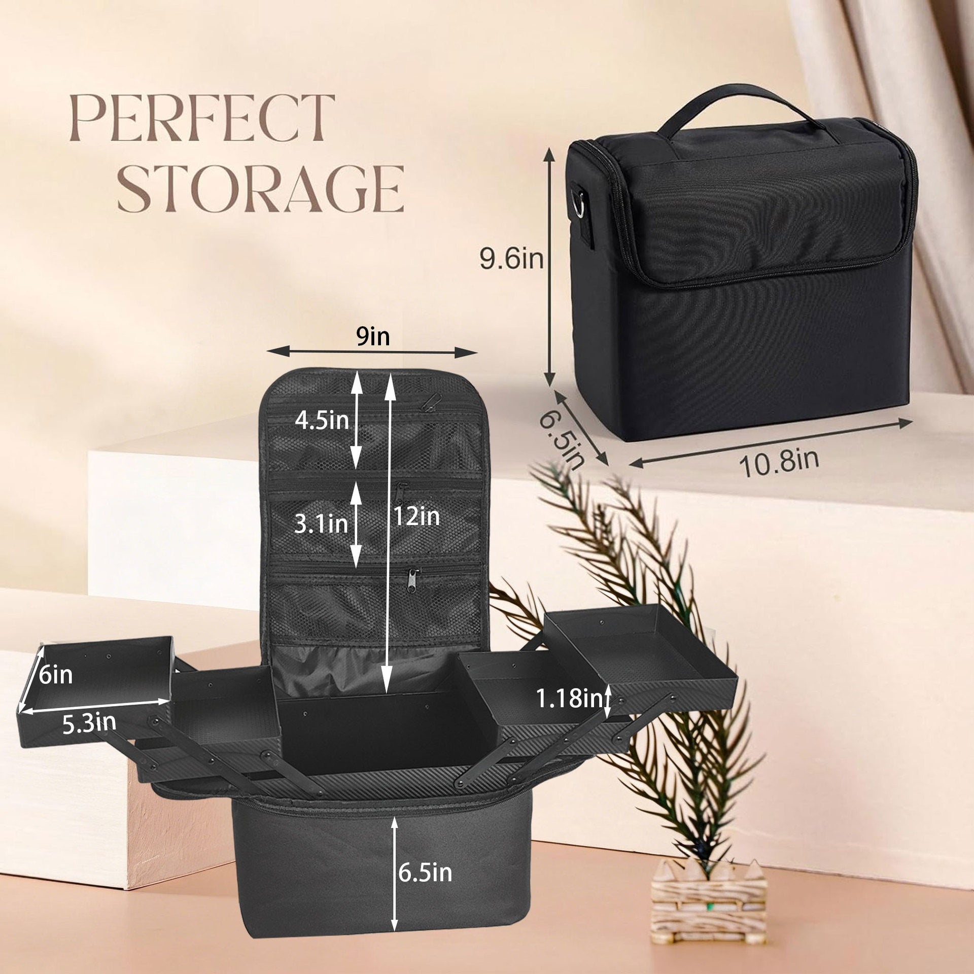 Foldable Cosmetic Bag - Large-capacity Portable Makeup Case