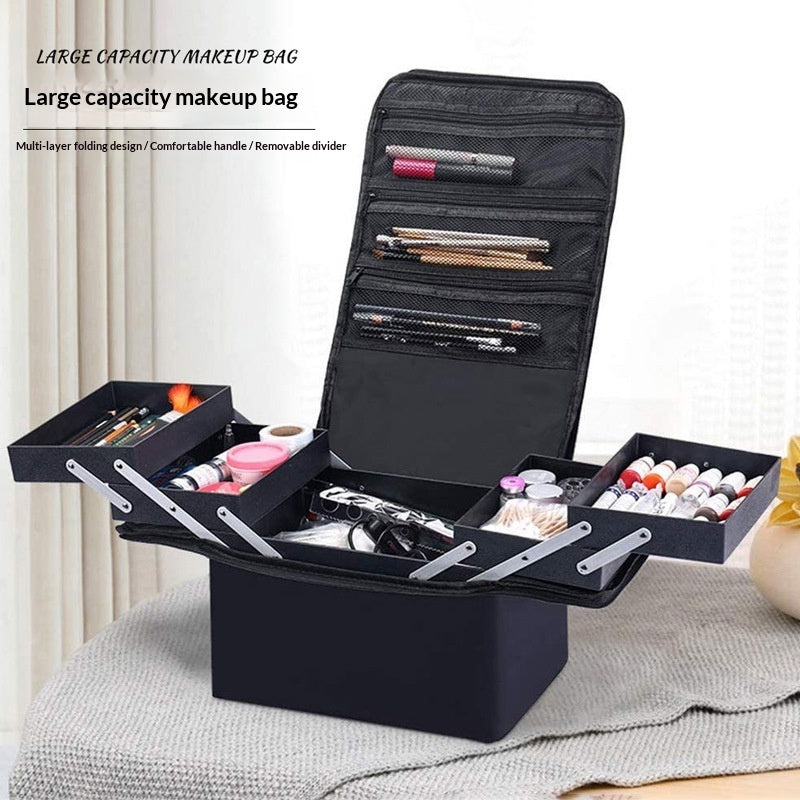 Foldable Cosmetic Bag - Large-capacity Portable Makeup Case