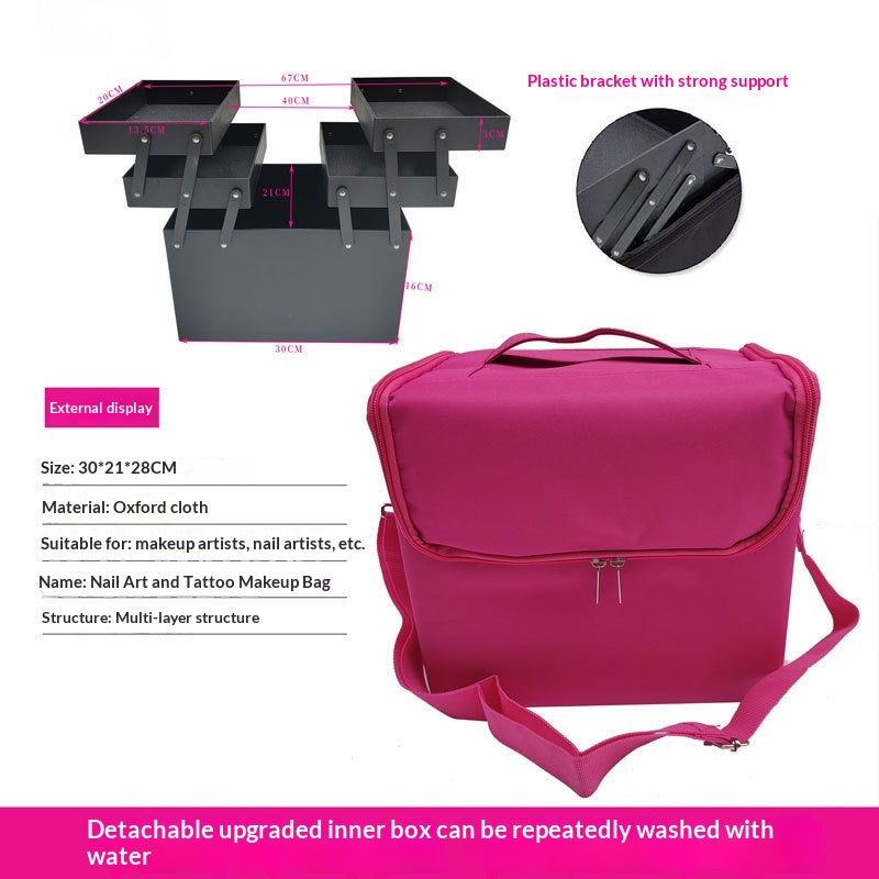 Foldable Cosmetic Bag - Large-capacity Portable Makeup Case