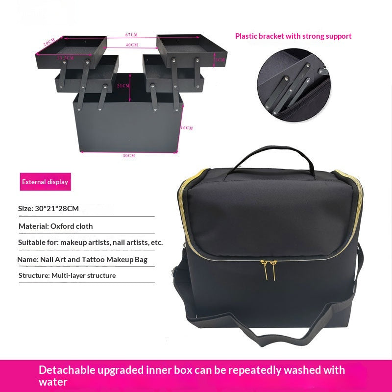 Foldable Cosmetic Bag - Large-capacity Portable Makeup Case