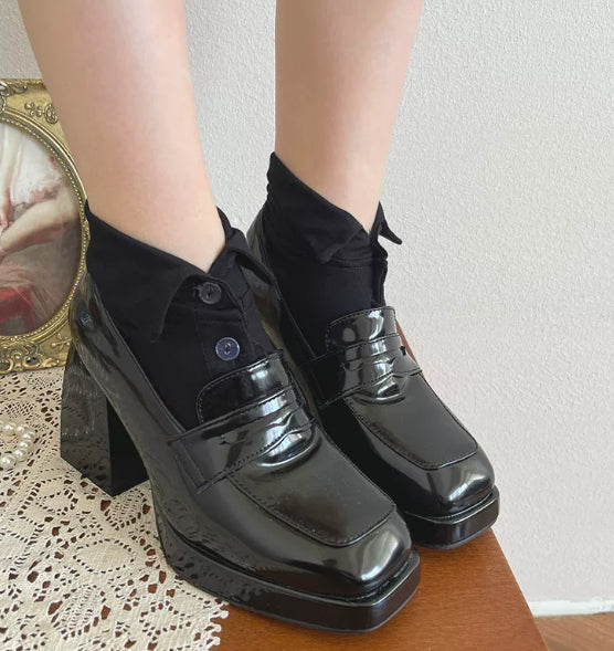 Vintage Girl Mid-calf Pile-up Socks - Trendy Barre Socks