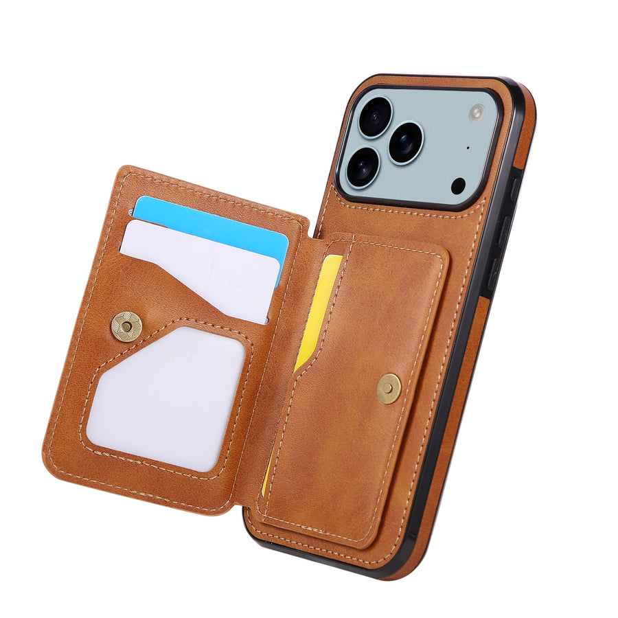 Magnetic Wallet-style Phone Leather Case with Card Slots