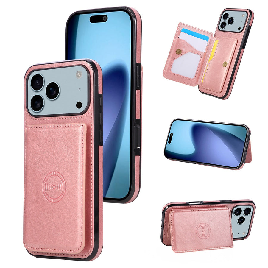 Magnetic Wallet-style Phone Leather Case with Card Slots