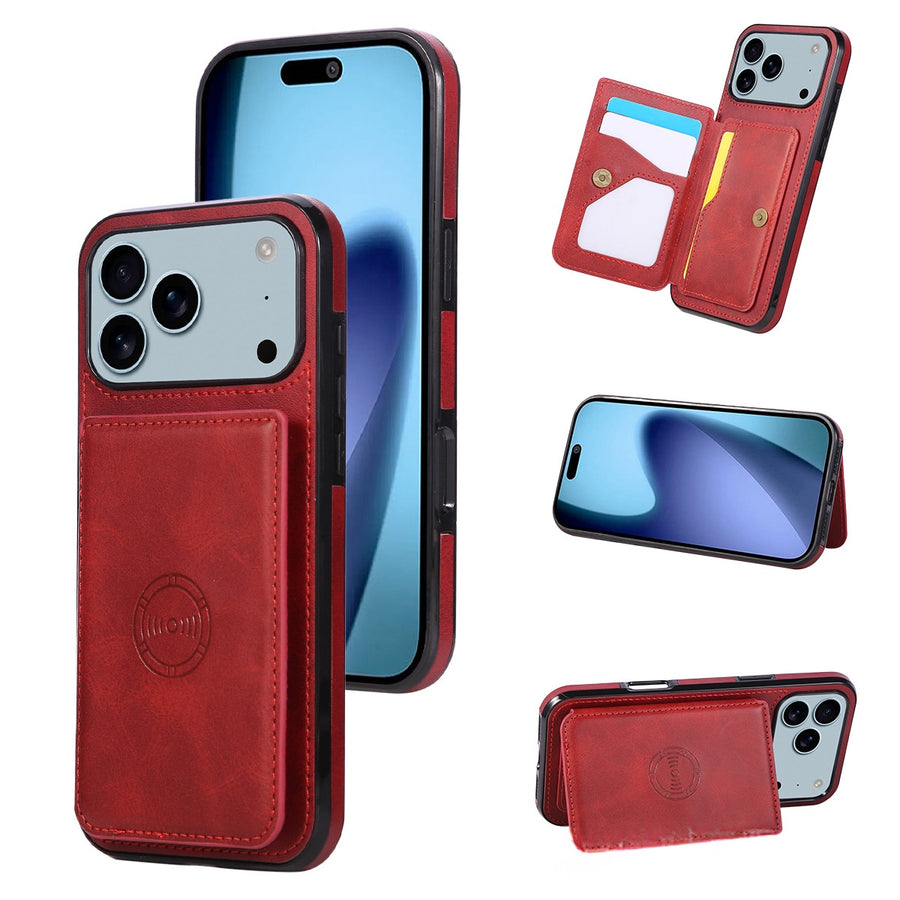 Magnetic Wallet-style Phone Leather Case with Card Slots
