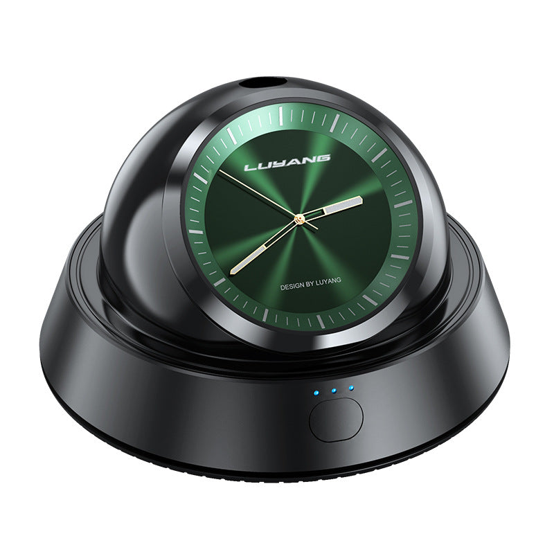 Smart In-car Aromatherapy Diffuser Clock Ornament with Light