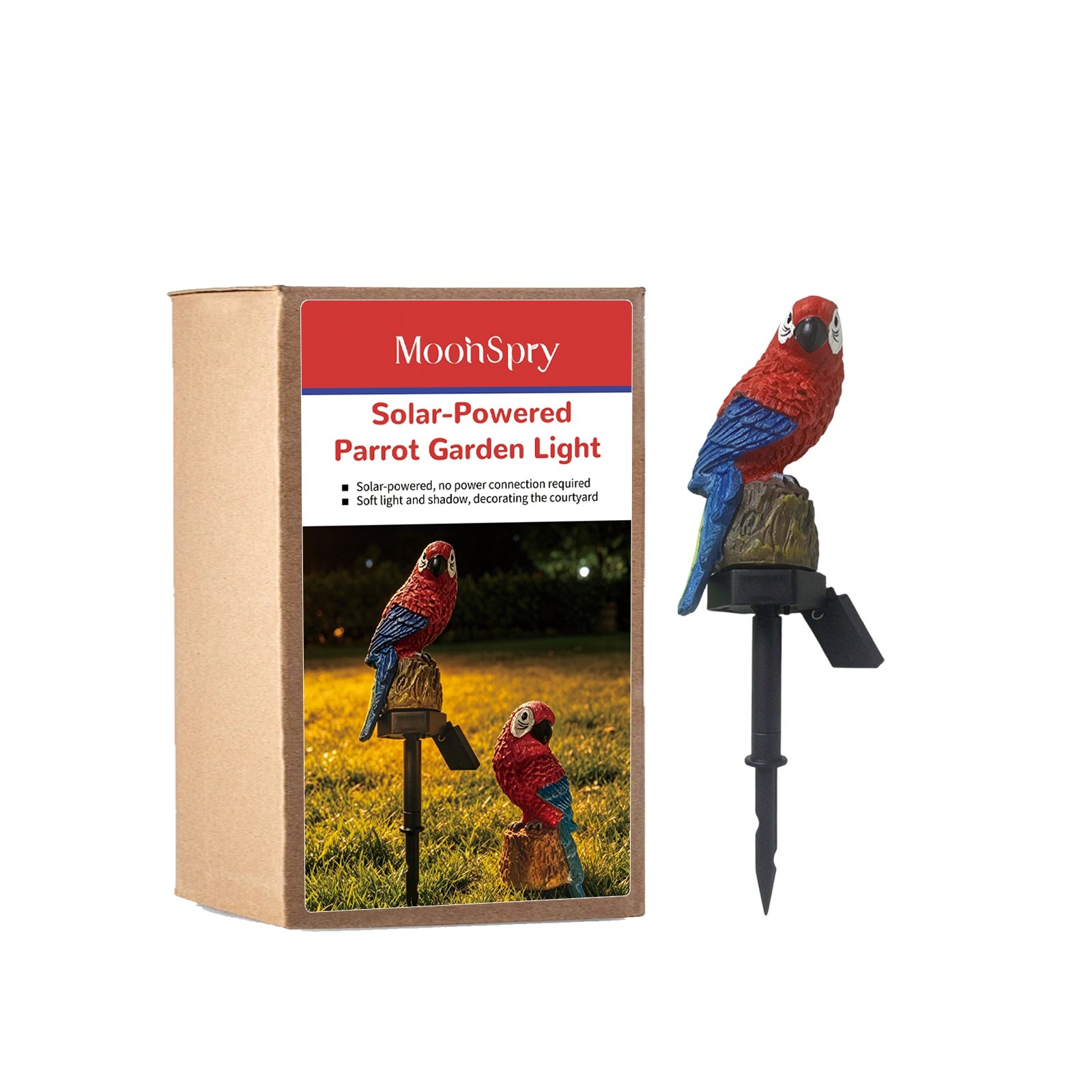 Solar Parrot Gardening Lamp - Enhance Your Mood Naturally