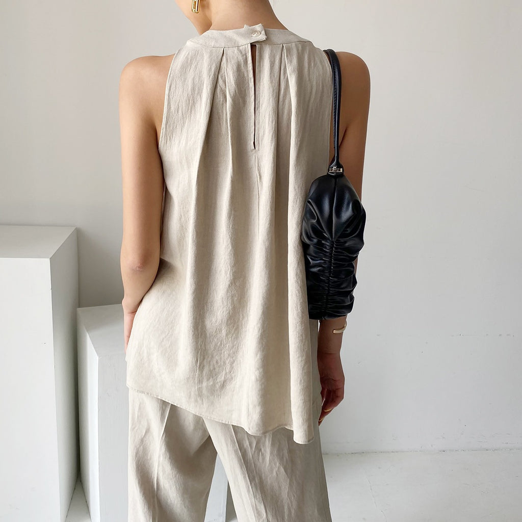 Eco Friendly Retro Skin-friendly Pleated Camisole
