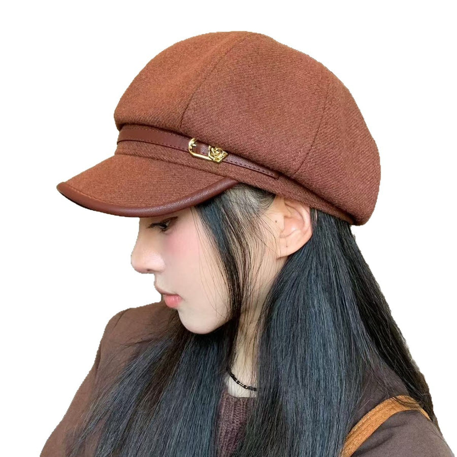Japanese-style Retro Artistic Black Cap Beret for Women