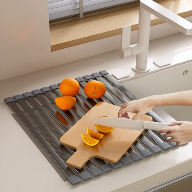 Jade Roller Sink Drain Rack Silicone Roller Blind