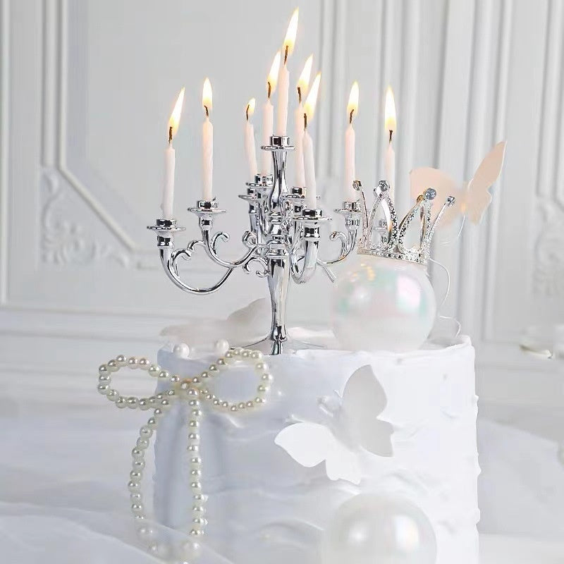 European-style Vintage Birthday Candle Holder for Baking