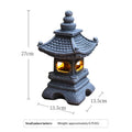 Solar Powered Stone Tower Lamp - Chinese Style Mood Lamp