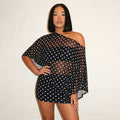 Womens Claw-print Off-shoulder Top & Bodycon Midi Skirt Set