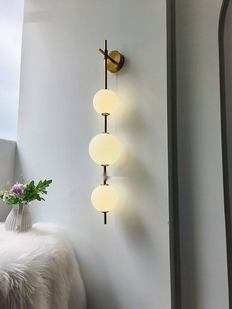 Elegant French Bedside Wall Lamp - Pearl Mood Lamp