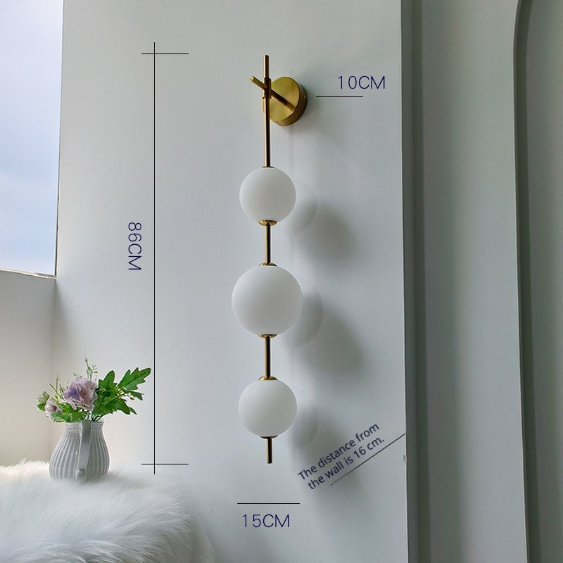 Elegant French Bedside Wall Lamp - Pearl Mood Lamp