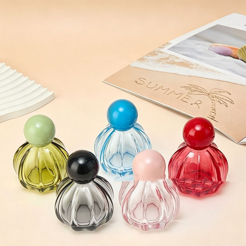 50ml Colored Glass Perfume Bottle with Screw Cap - Shaker Bottle
