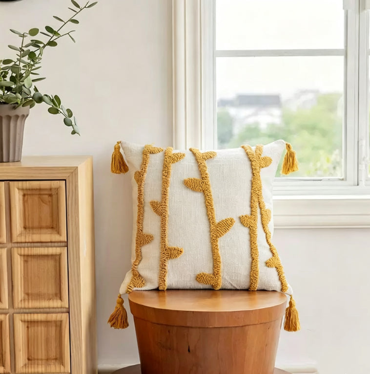 Geometric Tufted Cushion Model Room Loop-pile Throw Pillow Cover
