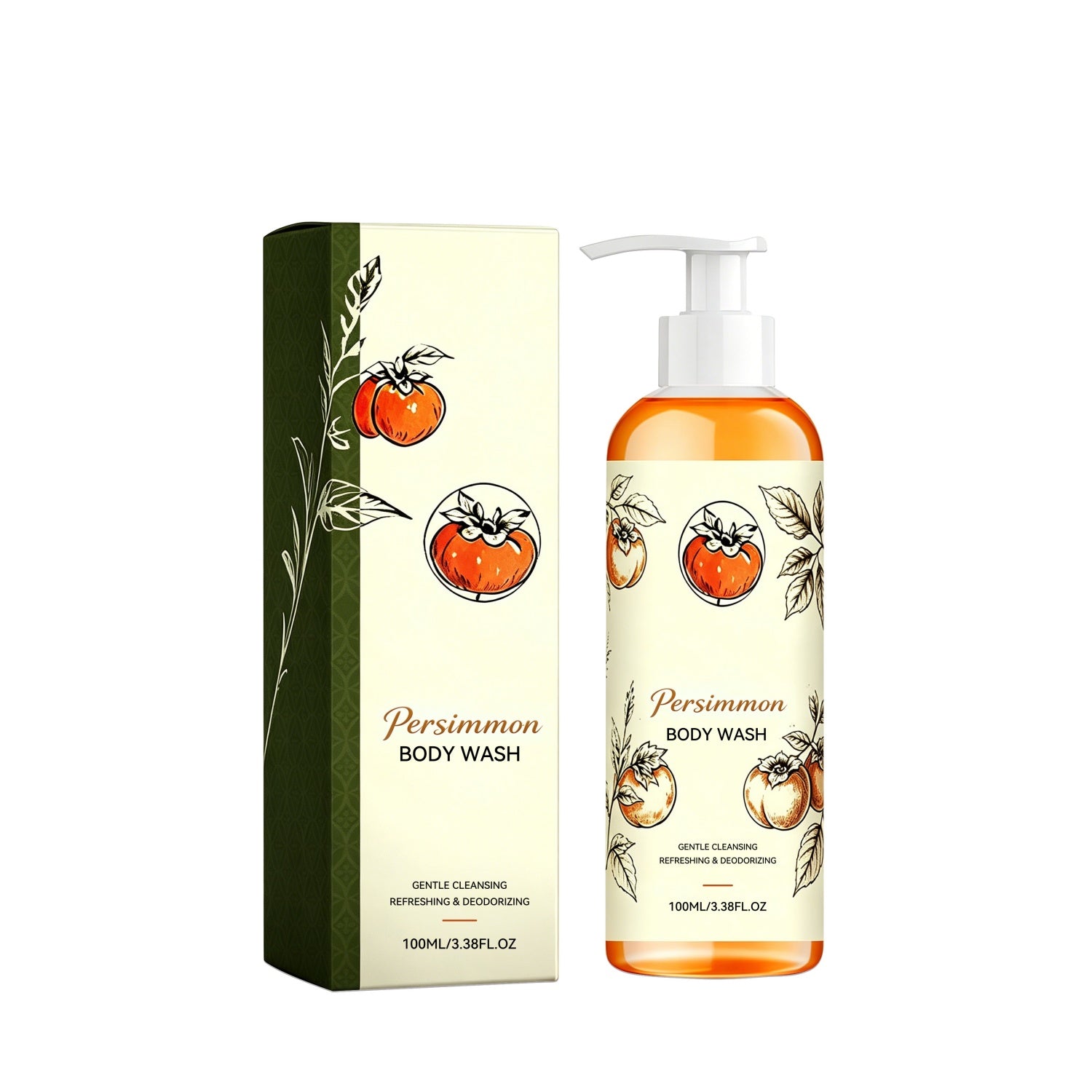 Persimmon Refreshing Shower Gel for Radiant Skin
