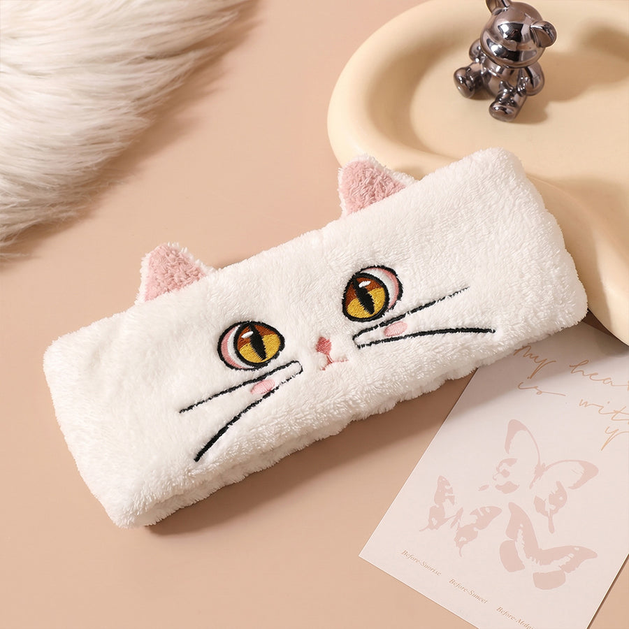 New Cartoon Cat Face-Washing Headband for Women