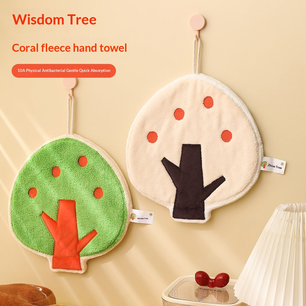 Creative Cartoon Little Tree Hand Towel - Fun Sweat Towel