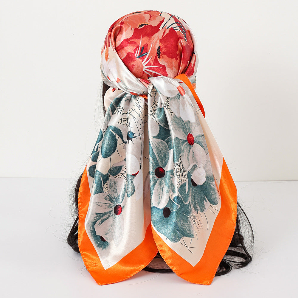 Classic Satin Women's Shawl Headscarf and Scarf