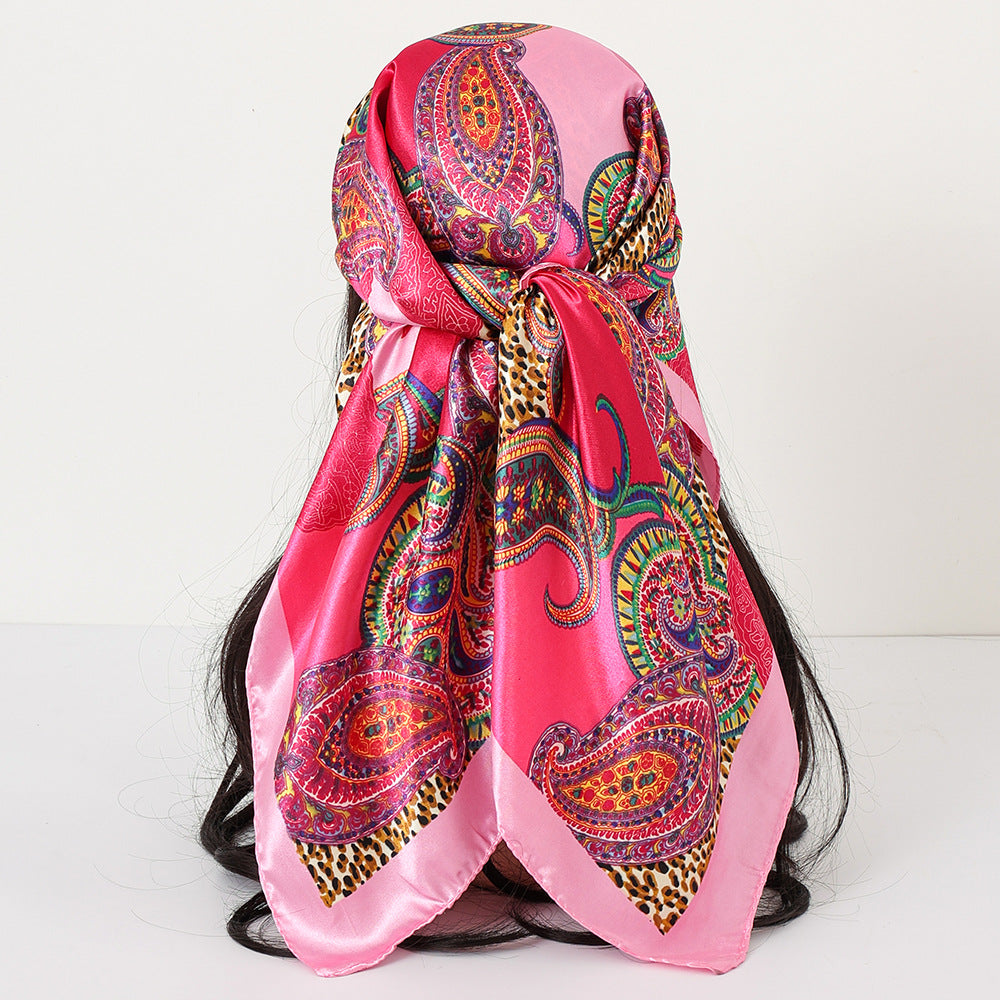 Classic Satin Women's Shawl Headscarf and Scarf