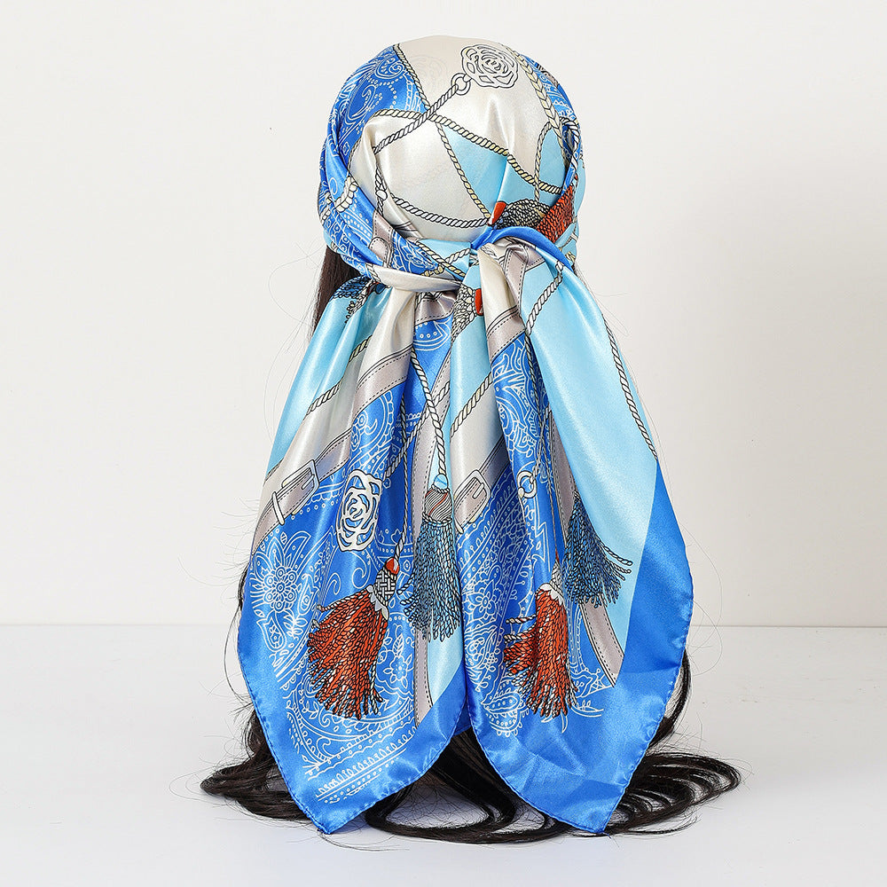 Classic Satin Women's Shawl Headscarf and Scarf