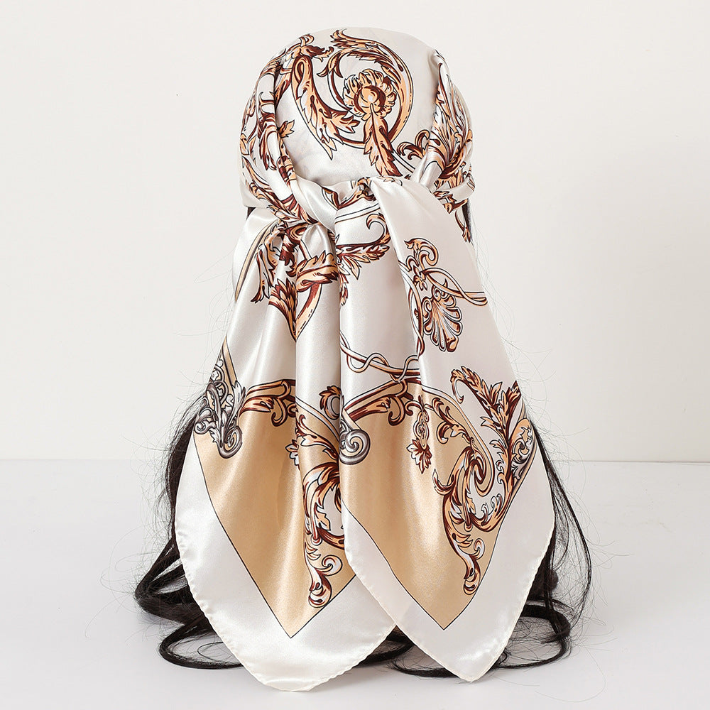 Classic Satin Women's Shawl Headscarf and Scarf