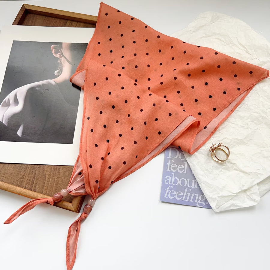 100% Cotton Korean-style Artistic Floral Headband & Scarf