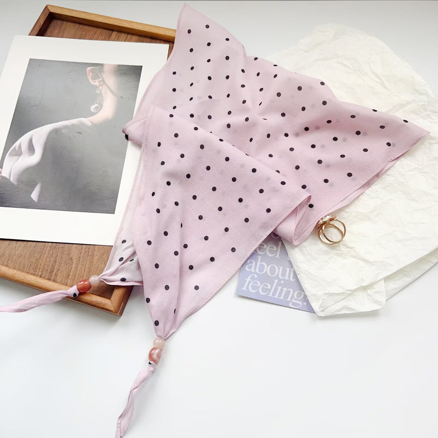 100% Cotton Korean-style Artistic Floral Headband & Scarf