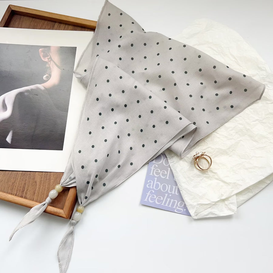100% Cotton Korean-style Artistic Floral Headband & Scarf