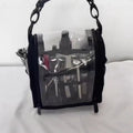 New Transparent PVC Double-layer Cosmetic Bag for Easy Storage