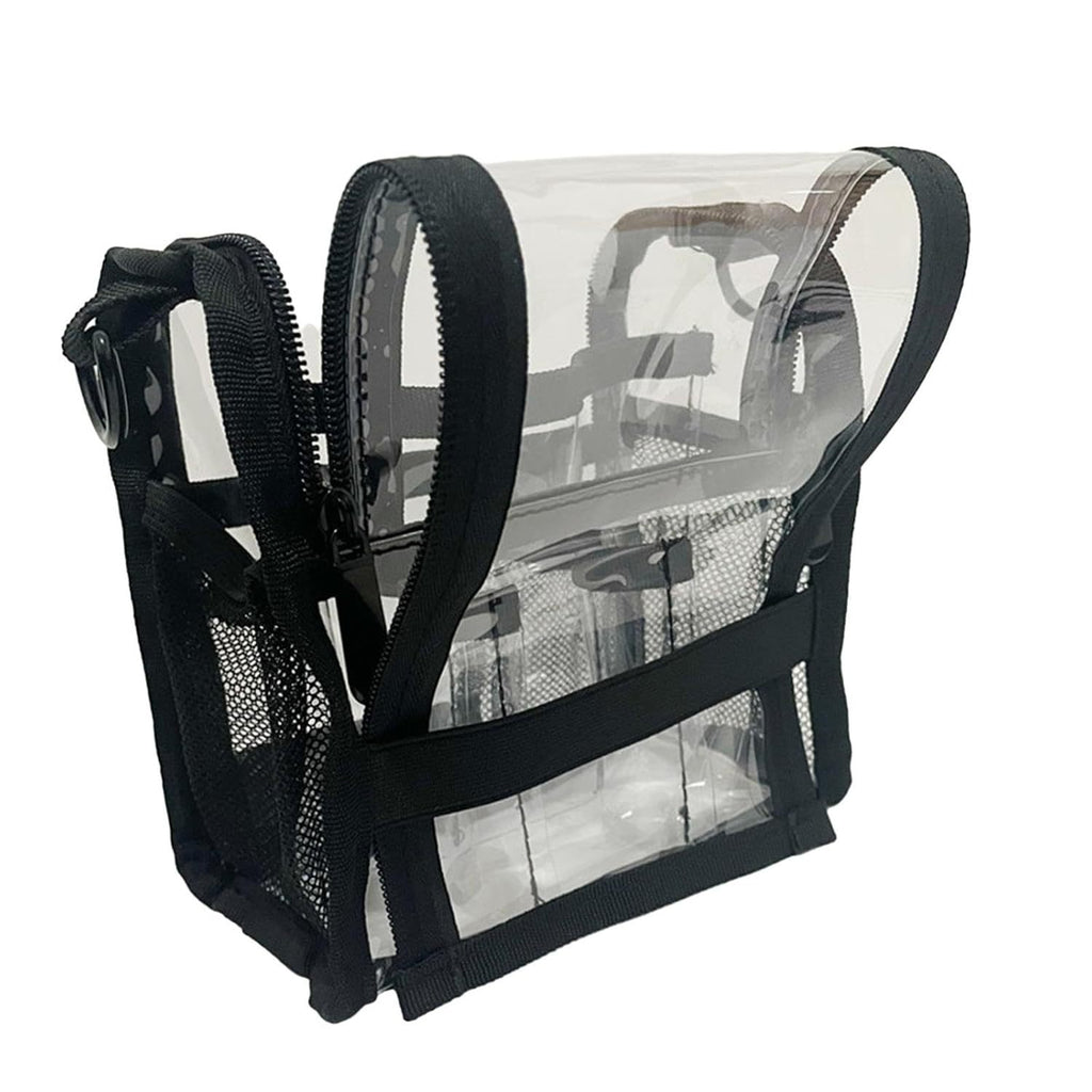 New Transparent PVC Double-layer Cosmetic Bag for Easy Storage
