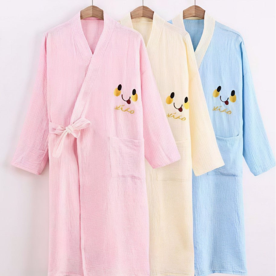 Cotton Bath Skirt Cartoon-themed Wearable Soft Bathrobe