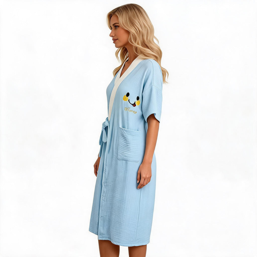Cotton Bath Skirt Cartoon-themed Wearable Soft Bathrobe
