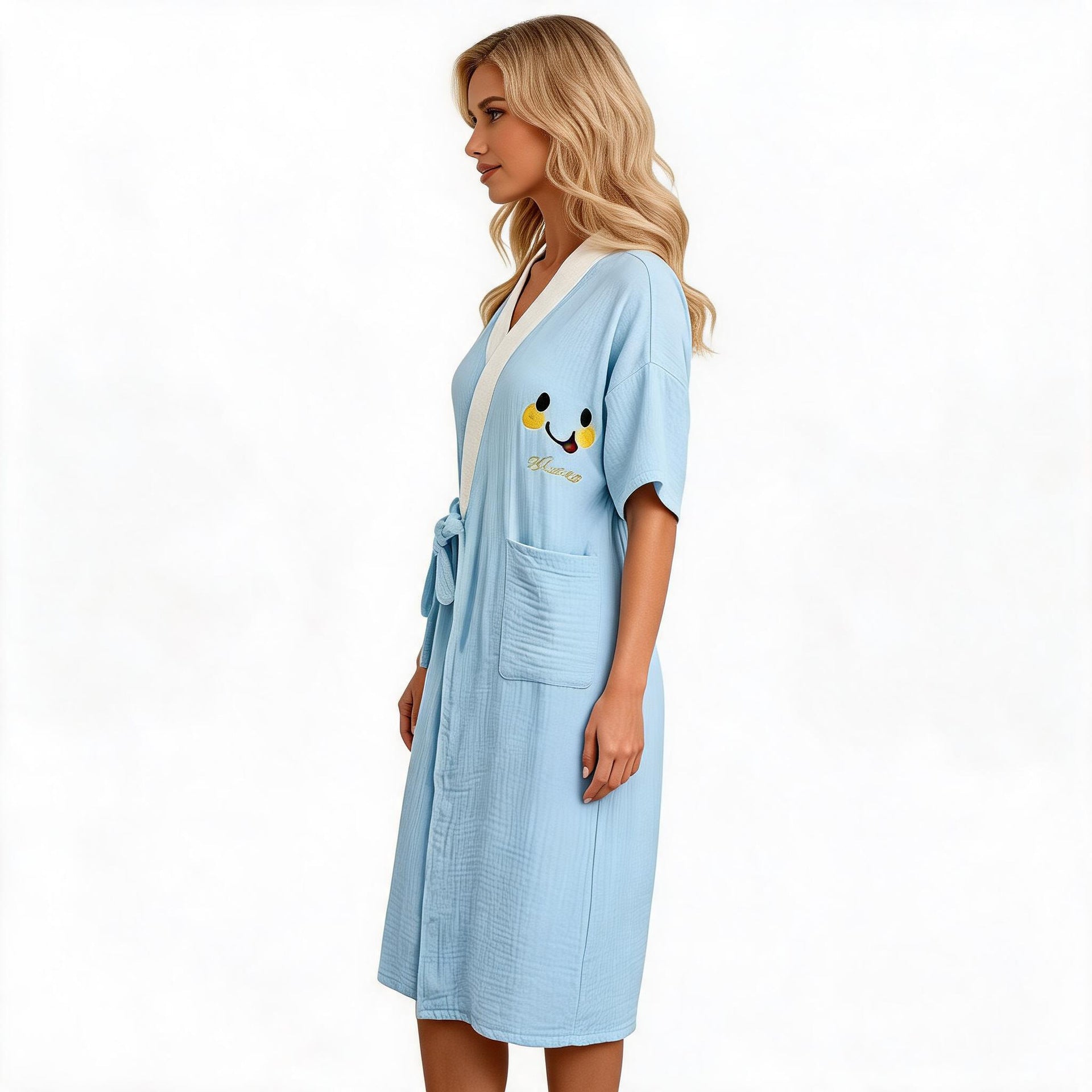 Cotton Bath Skirt Cartoon-themed Wearable Soft Bathrobe