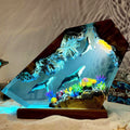Humpback Whale Resin Wood Lamp - Unique Mood Lamp