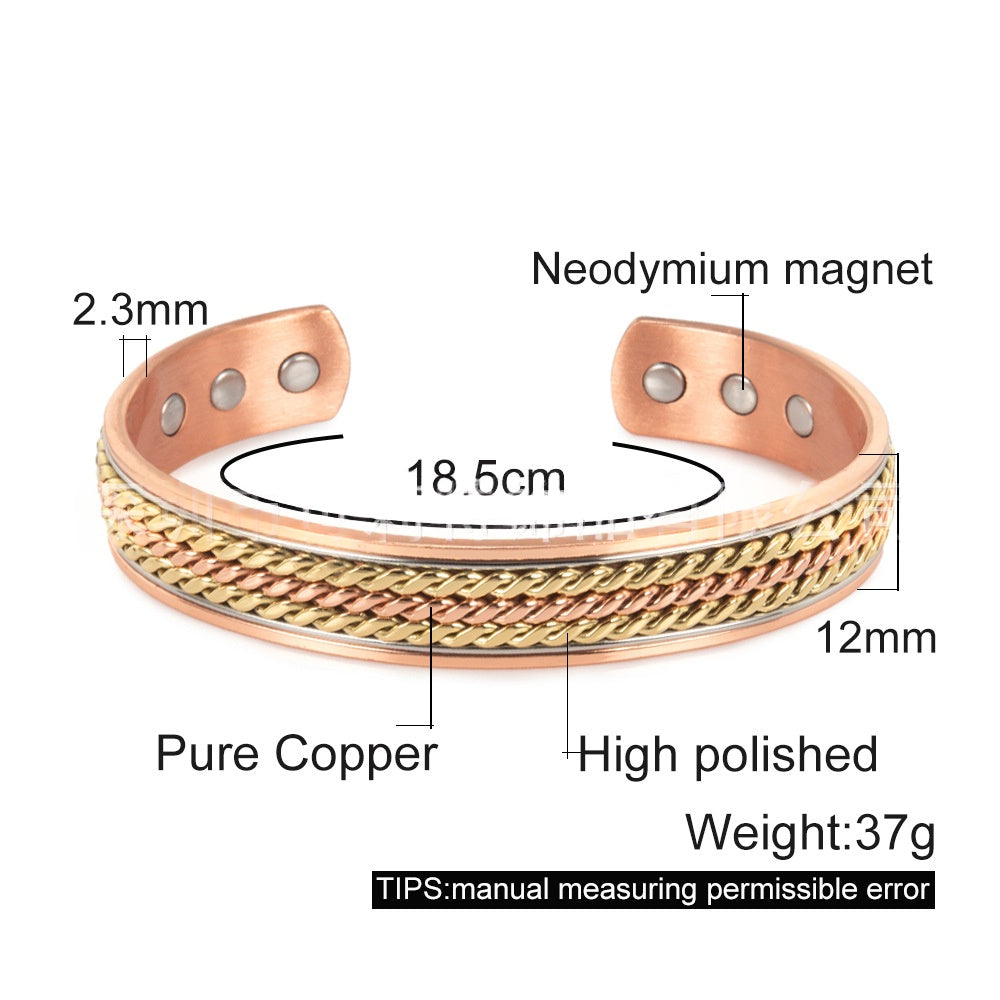 Handwoven Twisted Rope Pattern Cable Bracelet - Stylish Organizer