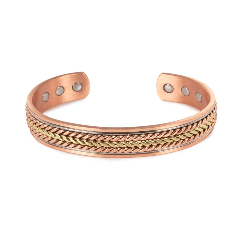 Handwoven Twisted Rope Pattern Cable Bracelet - Stylish Organizer