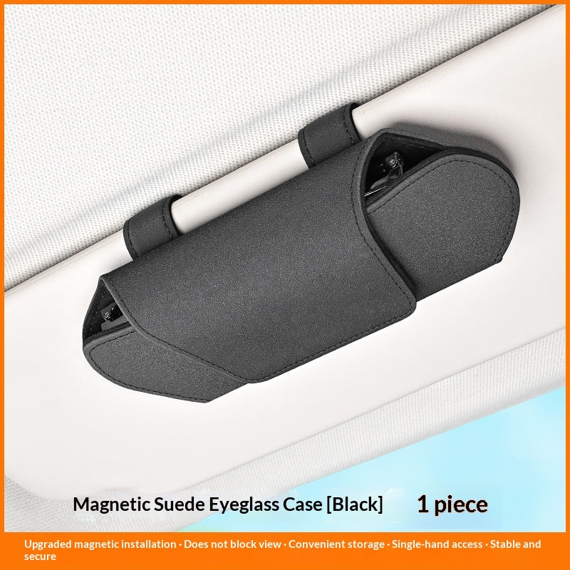 Car-mounted Magnetic Glasses Case Clip - Stylish Banana Clip
