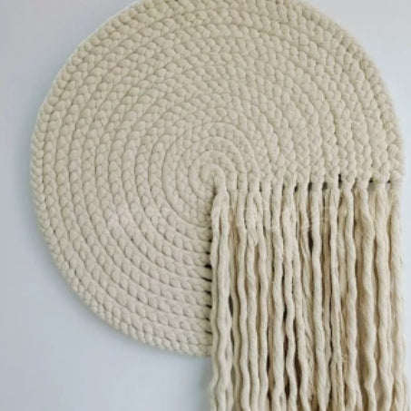 Spherical Knot Round Art Tapestry - Bohemian Hand-woven