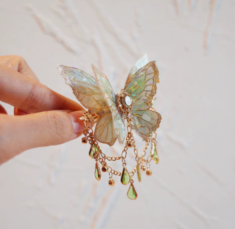 New Chinese Style Butterfly Hair Clip with Antique Tassel