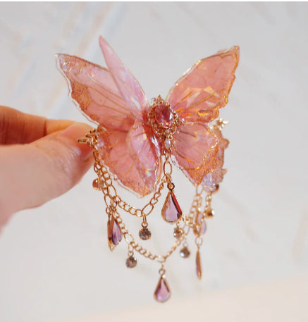 New Chinese Style Butterfly Hair Clip with Antique Tassel