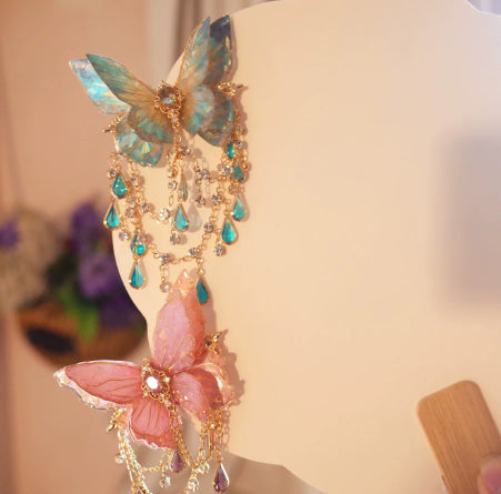 New Chinese Style Butterfly Hair Clip with Antique Tassel