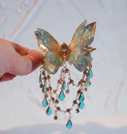 New Chinese Style Butterfly Hair Clip with Antique Tassel